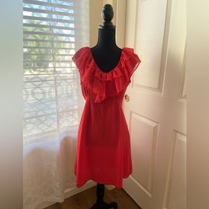Francesca’s red spring dress
